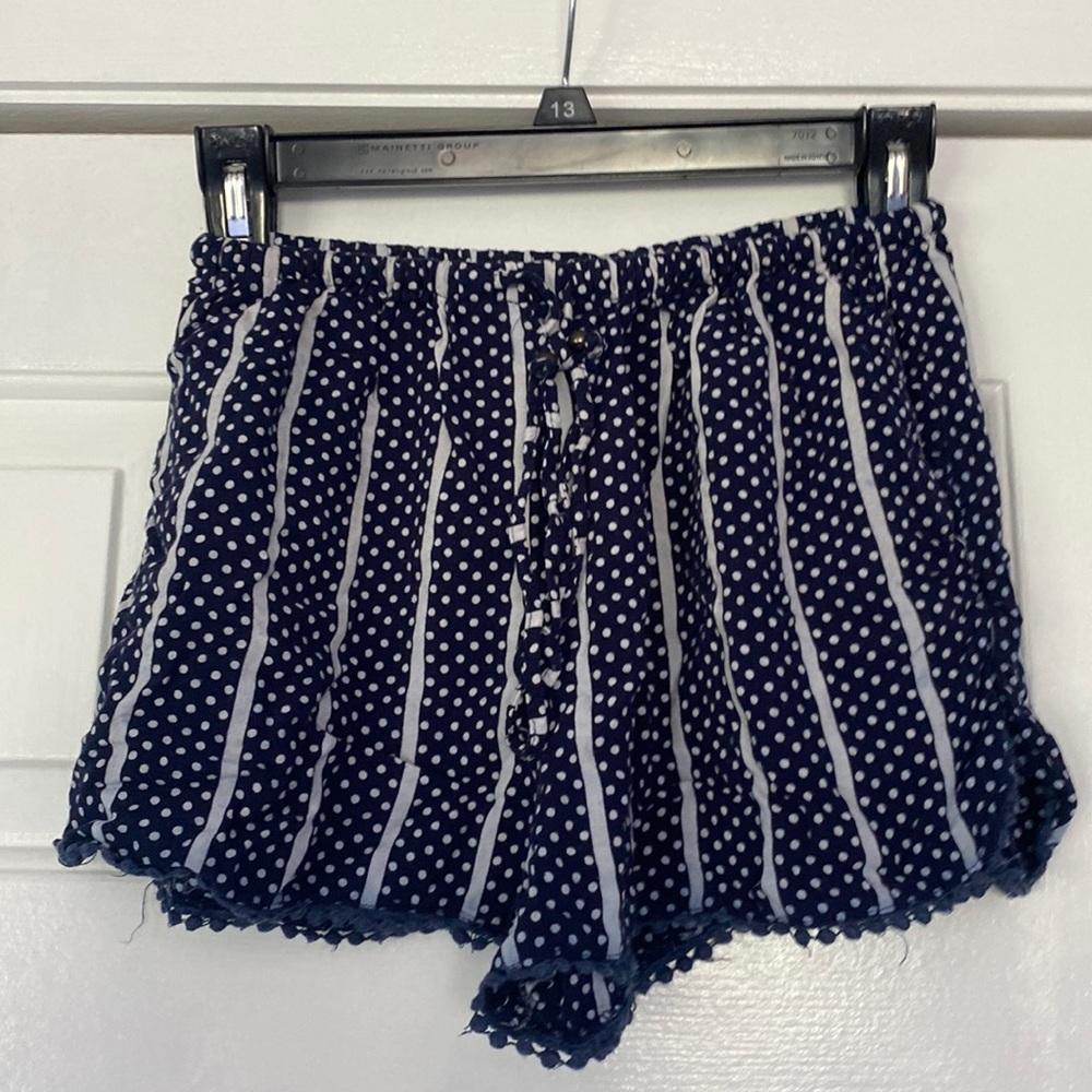 Blue poka dot shorts